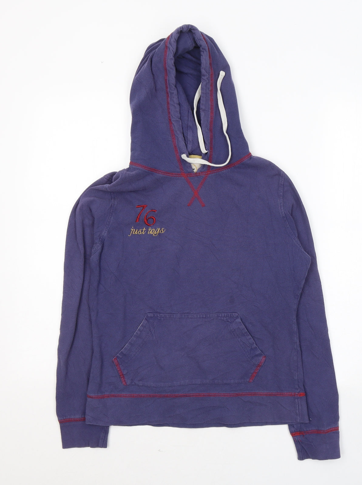 Just Togs Womens Purple  Cotton Pullover Hoodie Size 10  Pullover