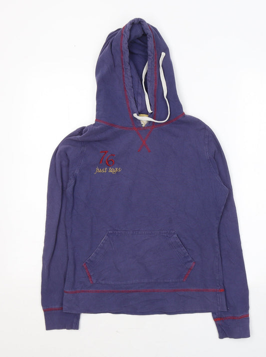 Just Togs Womens Purple  Cotton Pullover Hoodie Size 10  Pullover