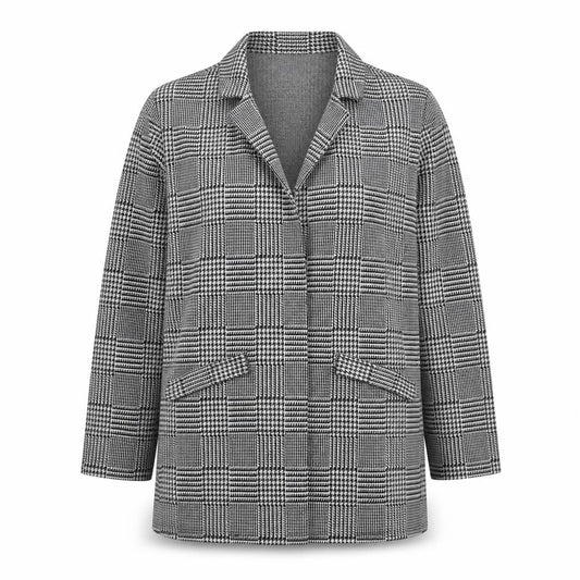 Papaya Womens Black Geometric  Jacket Blazer Size 12