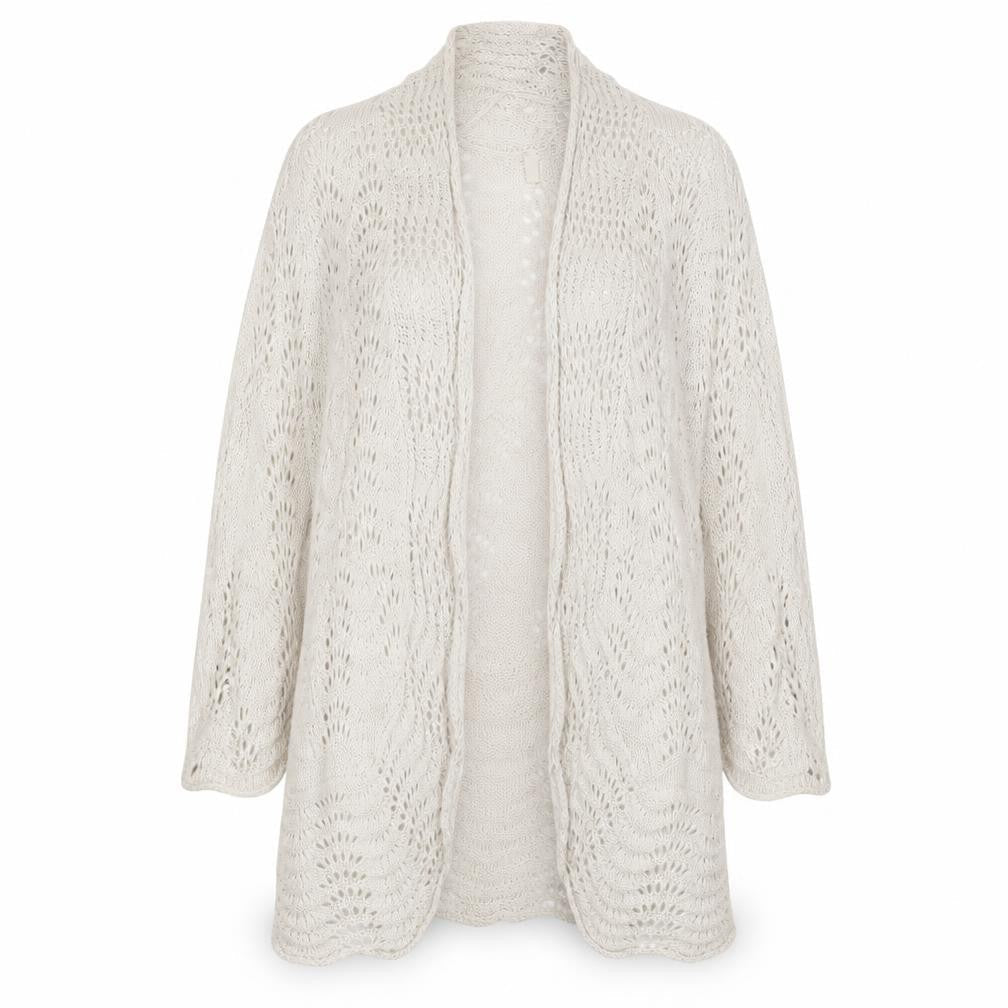 LOFT Womens Beige V-Neck  Cotton Cardigan Jumper Size S