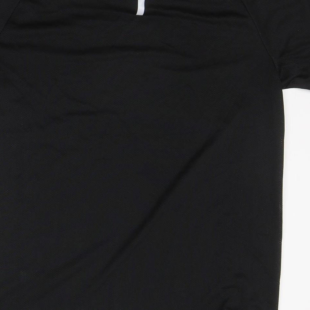 Preloved WORKOUT Womens Black  Polyester Basic T-Shirt  Round Neck Pullover - Label