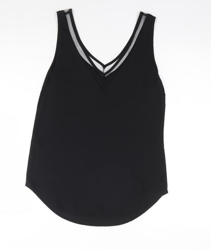 ASOS Womens Black  Polyester Jersey Tank Size 6 V-Neck