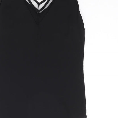 ASOS Womens Black  Polyester Jersey Tank Size 6 V-Neck