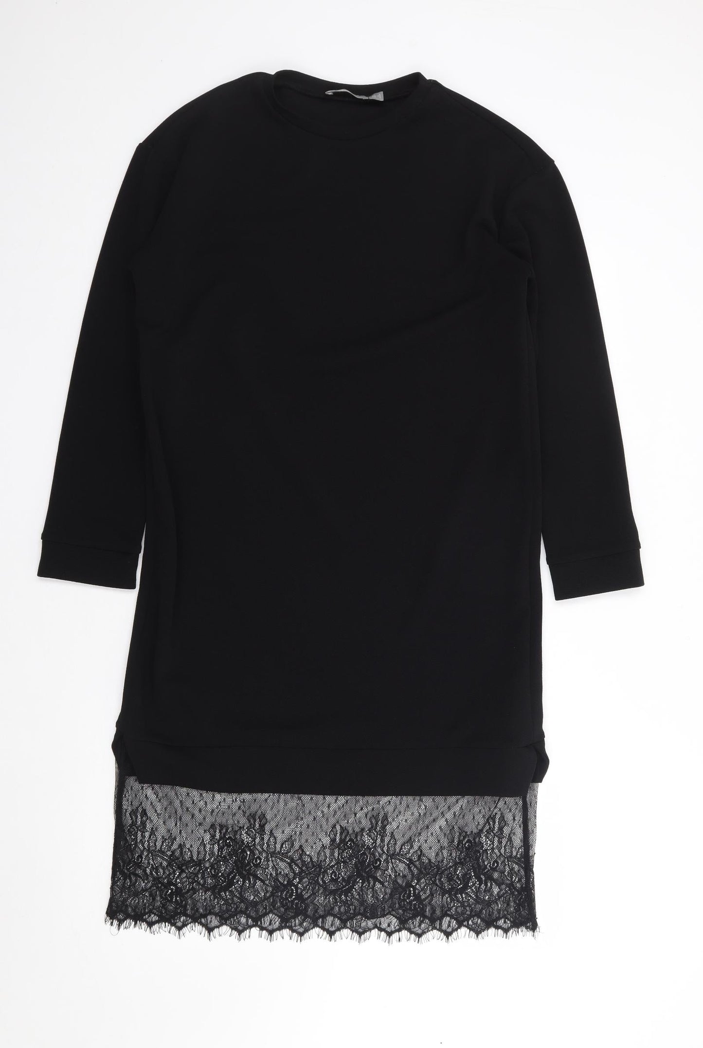 ASOS Womens Black  Polyester Shift  Size 6  Crew Neck Pullover