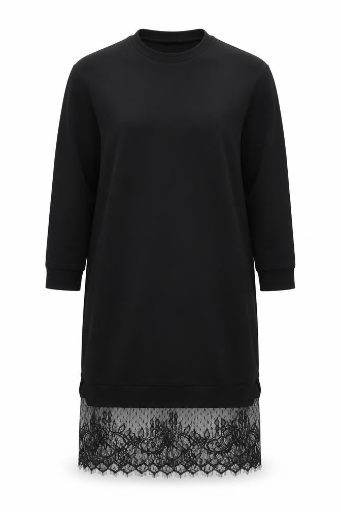 ASOS Womens Black  Polyester Shift  Size 6  Crew Neck Pullover