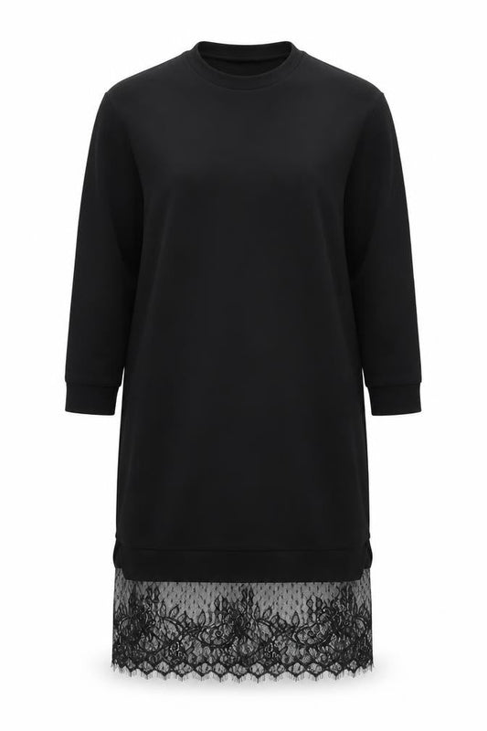 ASOS Womens Black  Polyester Shift  Size 6  Crew Neck Pullover