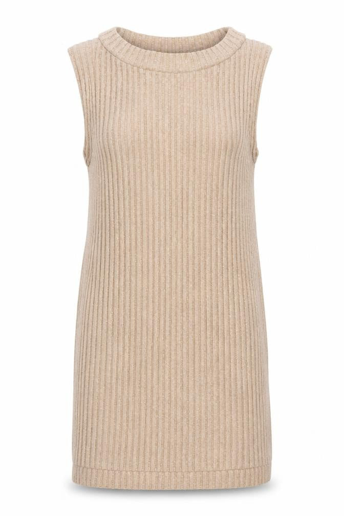 ASOS Womens Beige  Polyester Tank Dress  Size 10  Round Neck Pullover