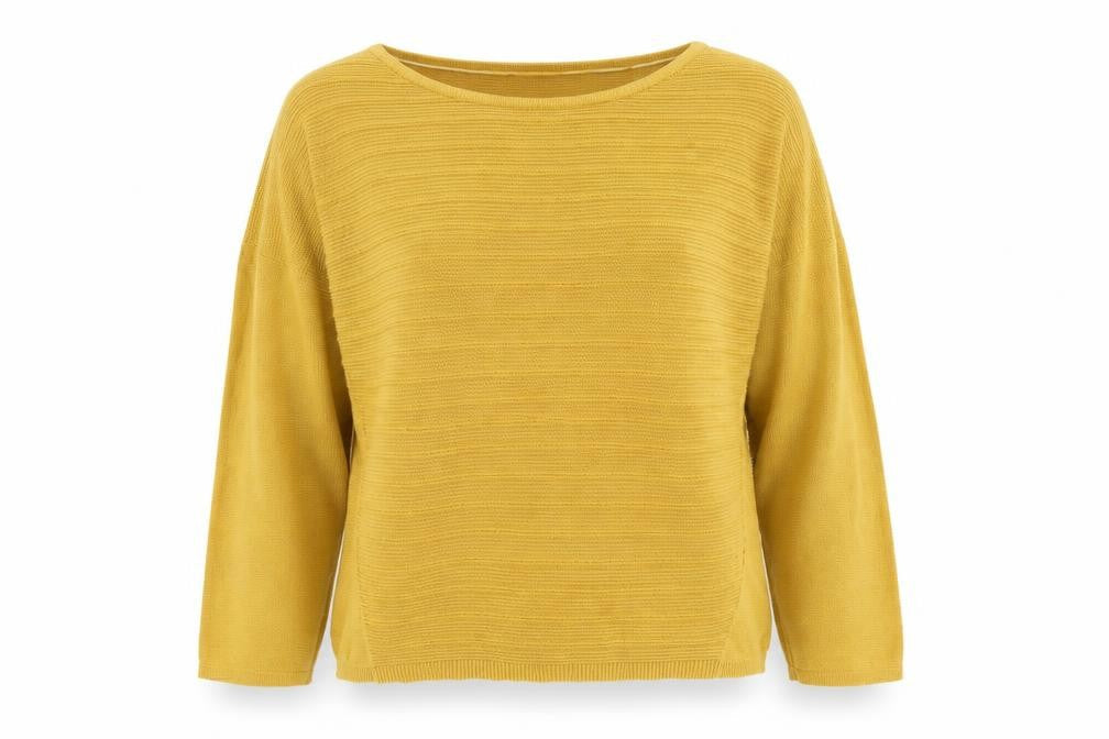 Soya Concept Womens Yellow Round Neck  Polyester Pullover Jumper Size M
