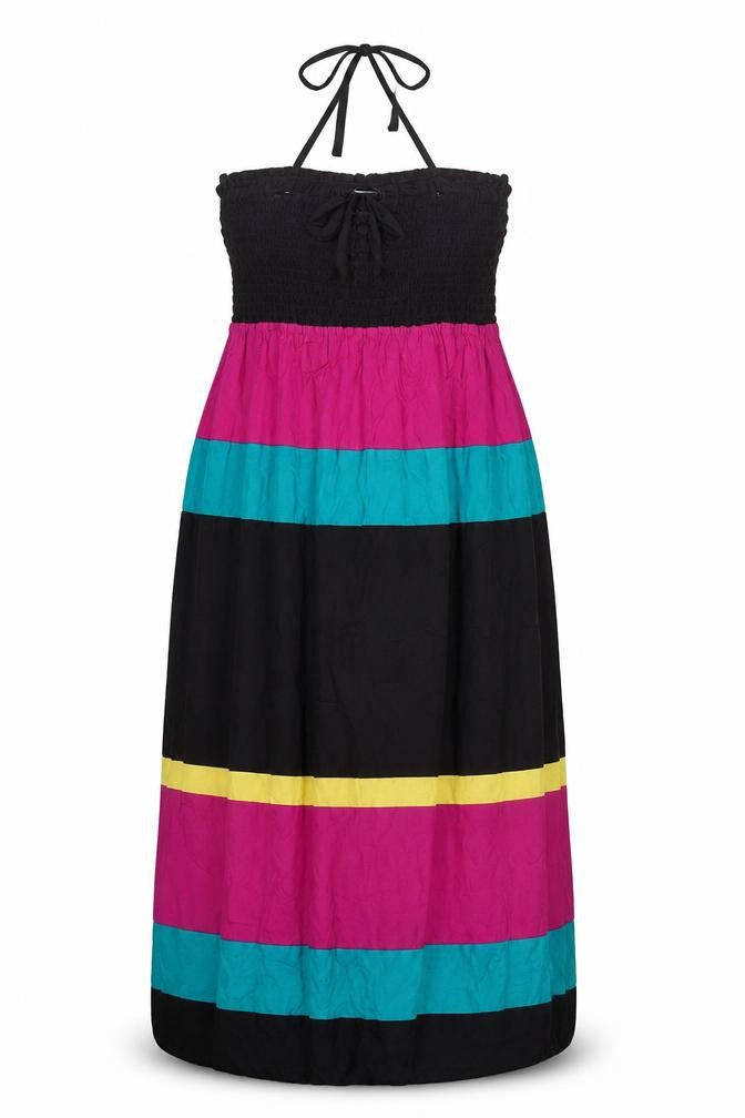 Per Una  Womens Multicoloured Striped Polyester Maxi  Size S  Halter Pullover