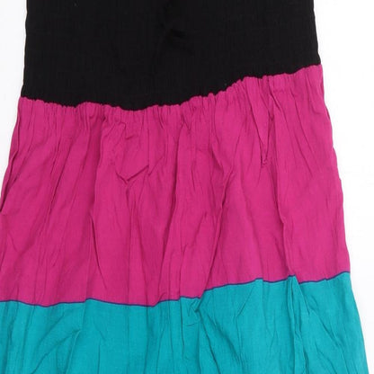 Per Una Womens Multicoloured Striped Polyester Maxi  Size S  Halter Pullover