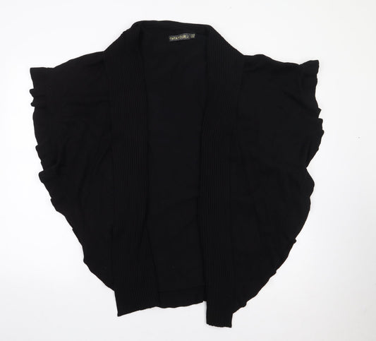 Paramour Womens Black V-Neck  Viscose Cape Jumper One Size