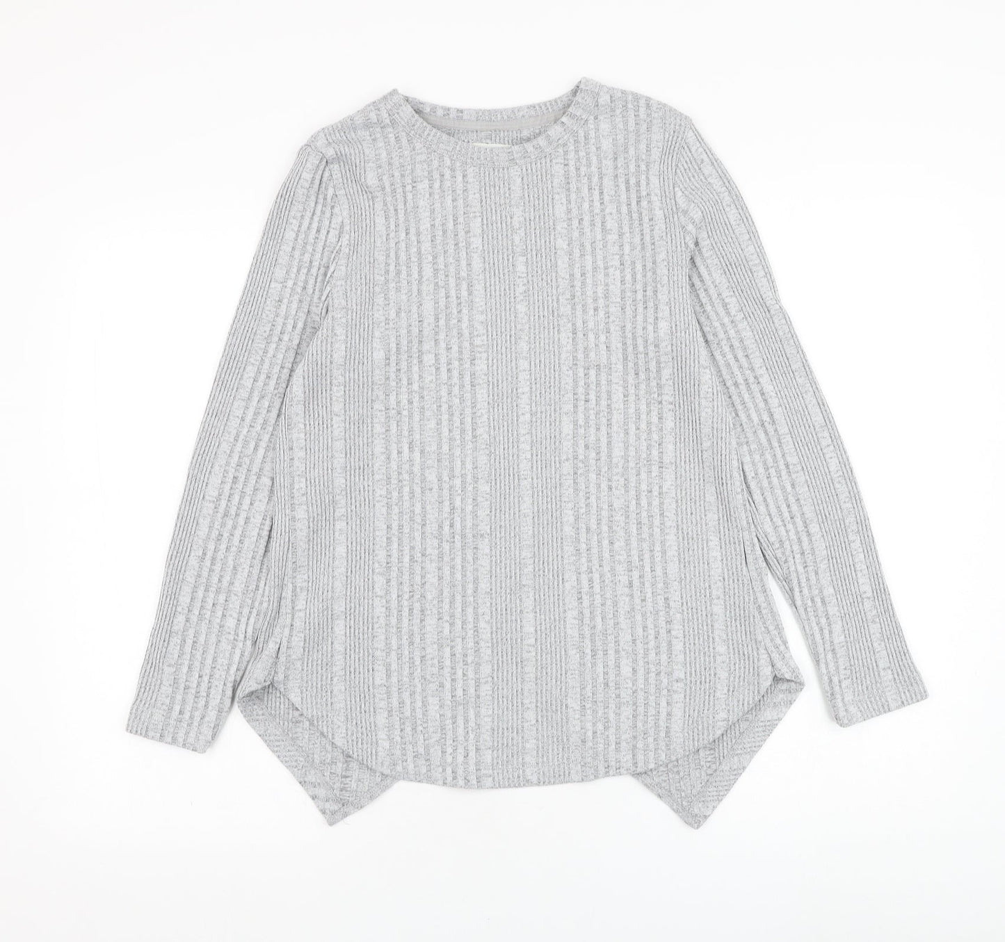 NEXT Womens Grey Round Neck  Polyester Pullover Jumper Size S