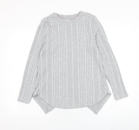 NEXT Womens Grey Round Neck  Polyester Pullover Jumper Size S