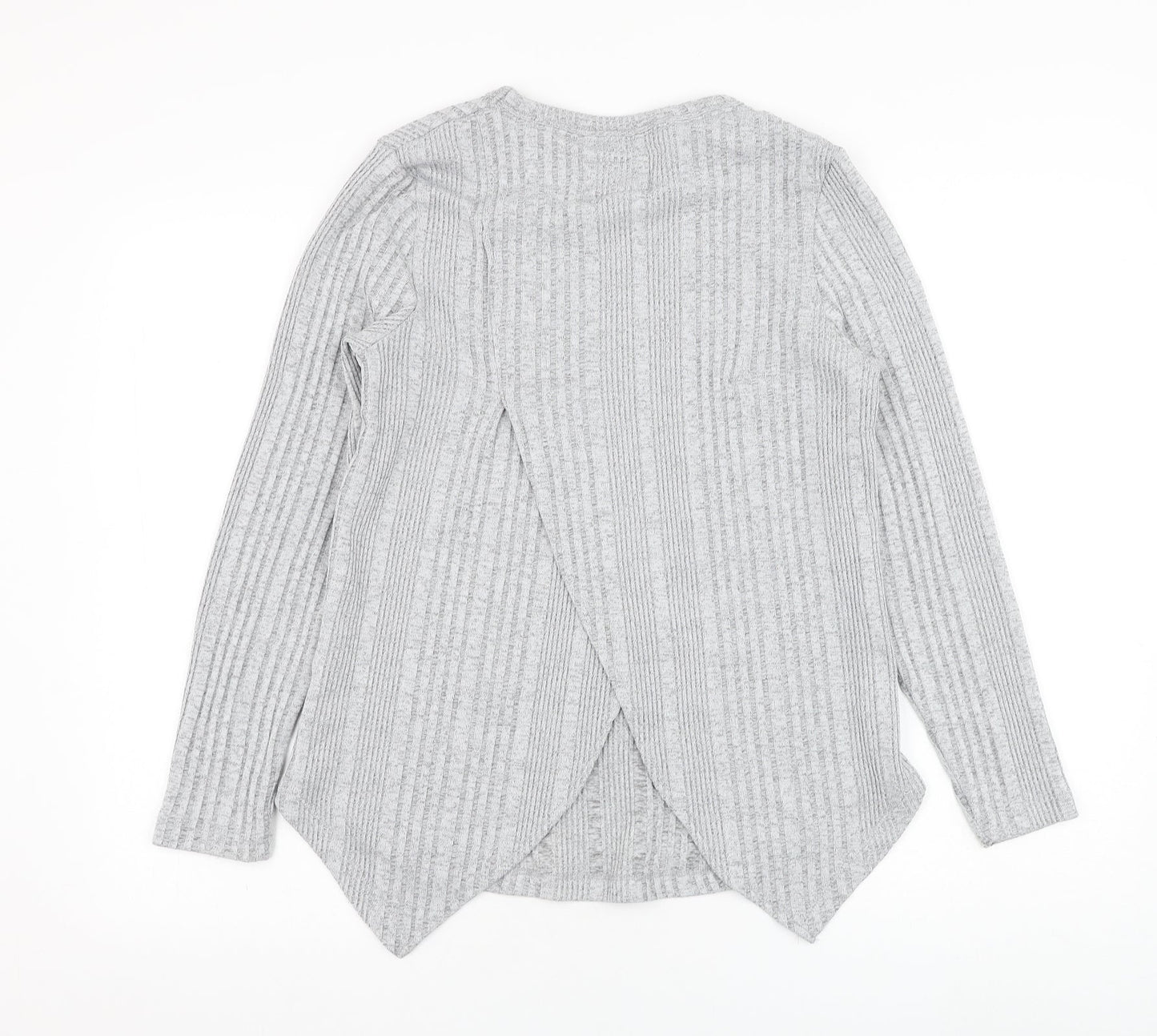 NEXT Womens Grey Round Neck  Polyester Pullover Jumper Size S