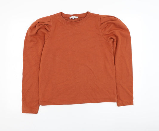 NEXT Womens Orange  Cotton Pullover Sweatshirt Size XS  Pullover