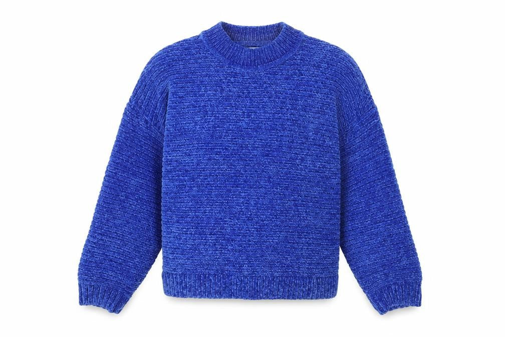 lefties Womens Blue Mock Neck  Polyester Pullover Jumper Size M