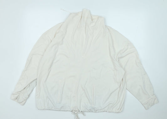 Gallery Womens White  Viscose Pullover Sweatshirt Size XL
