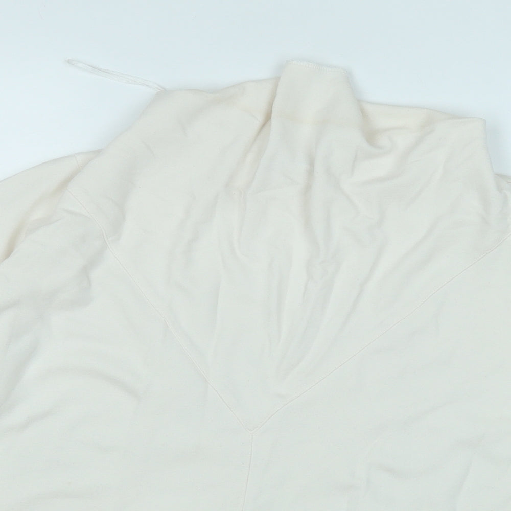 Gallery Womens White  Viscose Pullover Sweatshirt Size XL