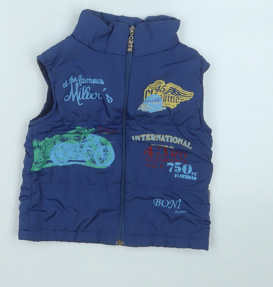 Boni Boys Blue   Gilet Jacket Size 6 Years
