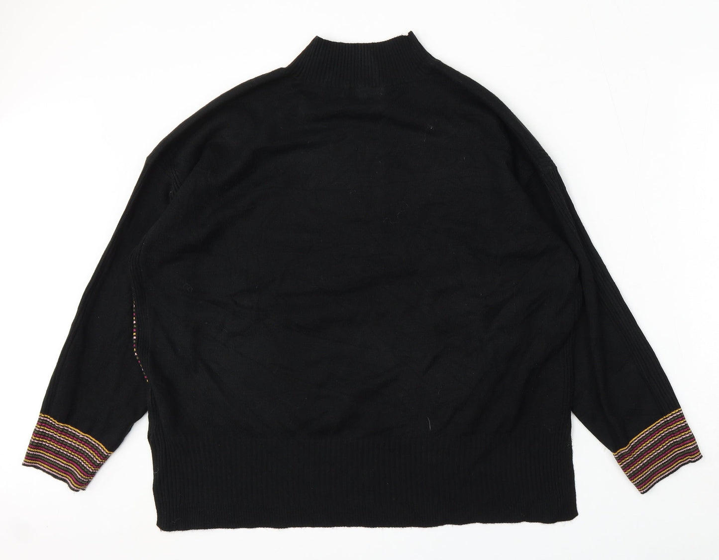 NEXT Womens Black Round Neck  Acrylic Pullover Jumper Size L