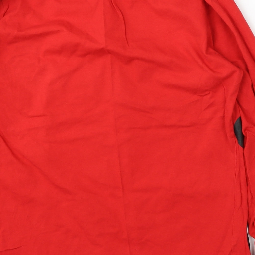 Disney Womens Red  Cotton Basic T-Shirt Size M Round Neck