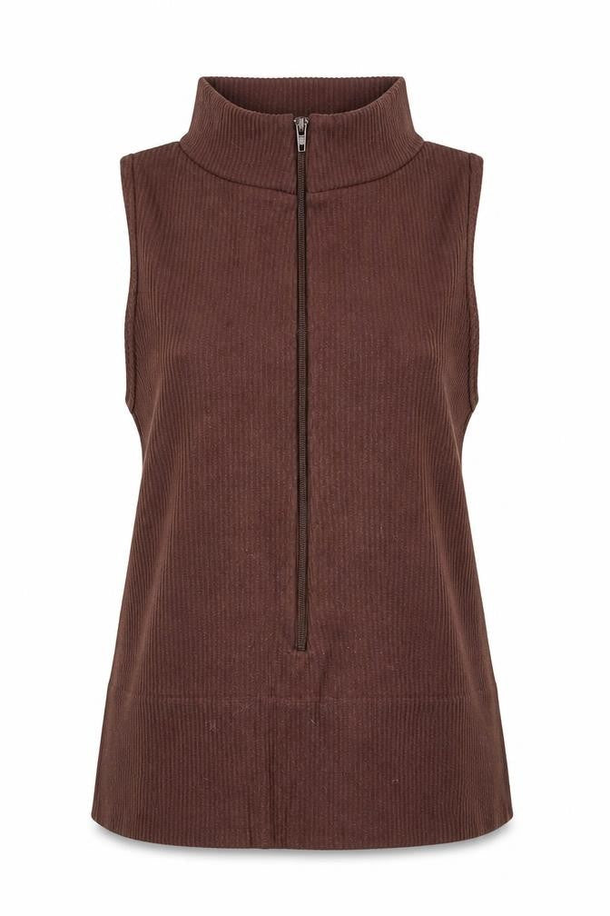 Stradivarius Womens Brown Round Neck  Nylon Vest Jumper Size L