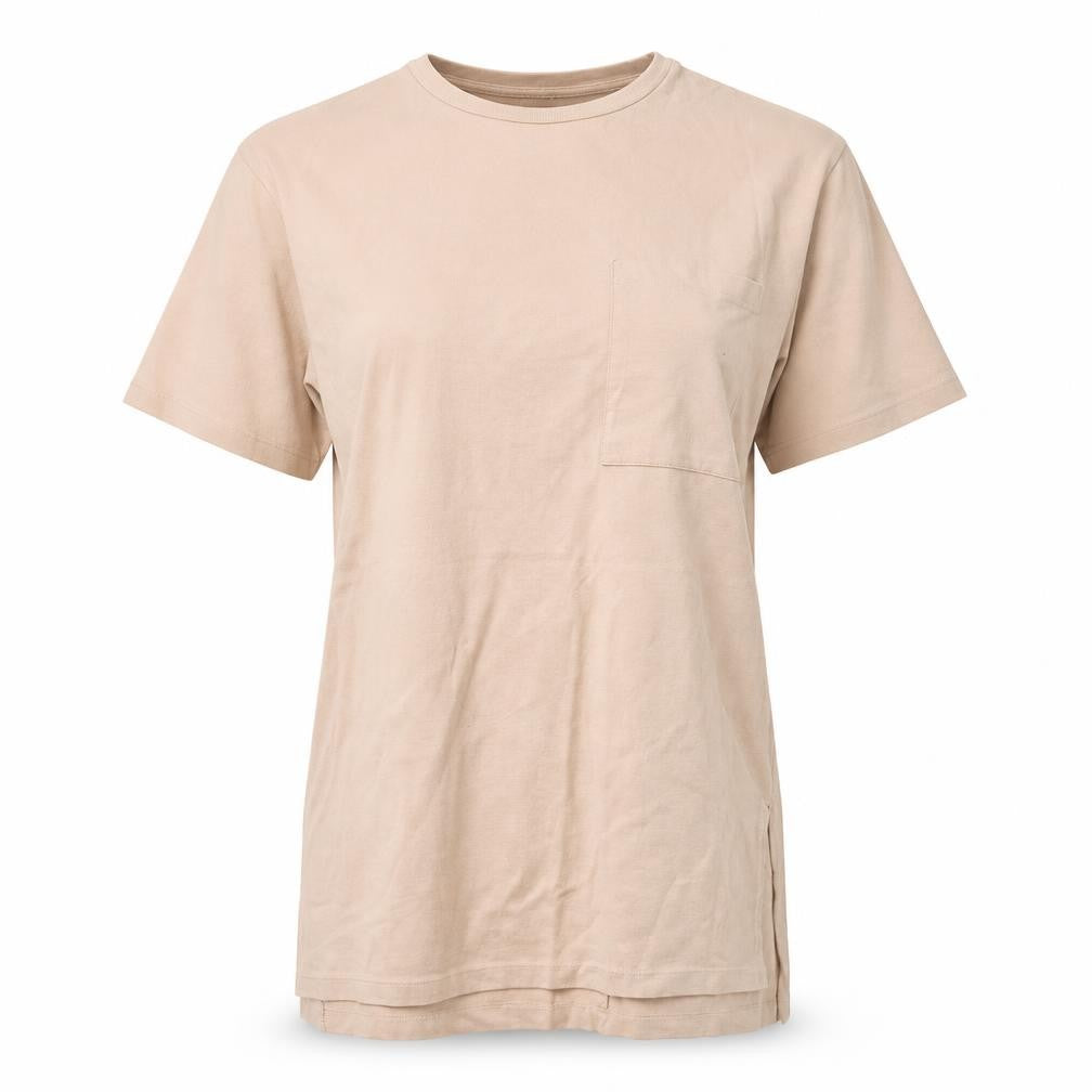 Topshop Womens Pink  Cotton Basic T-Shirt Size 6 Round Neck