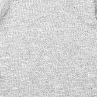 Topshop Womens Grey Round Neck  Polyester Pullover Jumper Size 8