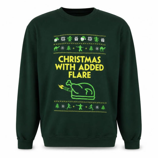 RTX  Mens Green Geometric Polyester Pullover Hoodie Size 2XL   - Santa Hoodie