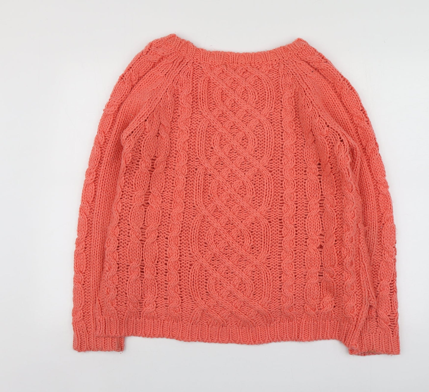 Atmosphere Womens Orange Round Neck  Acrylic Pullover Jumper Size 16