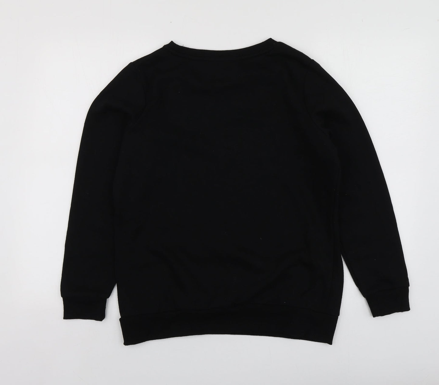F&F Womens Black Geometric Polyester Pullover Hoodie Size 10