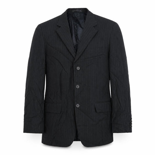 Butler & Webb Butlera and Webb Mens Grey Striped Polyester Jacket Suit Jacket Size 38