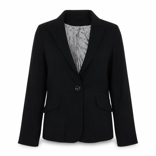 Wallis  Womens Black  Polyester Jacket Suit Jacket Size 10