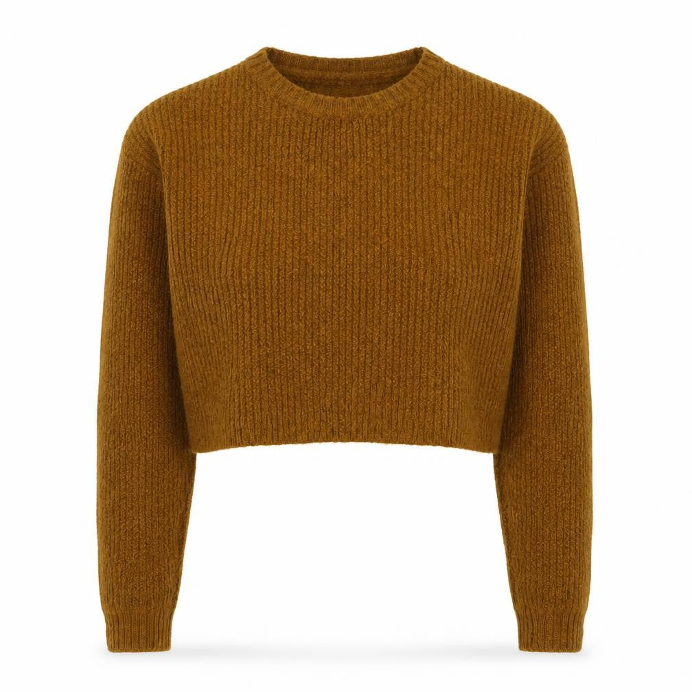 New Look Womens Yellow Round Neck  Acrylic Pullover Jumper Size S