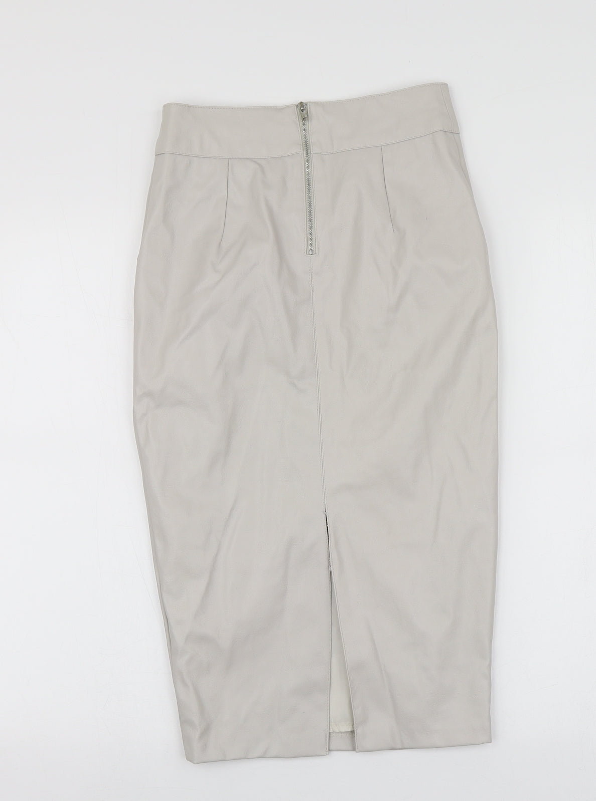 River Island Womens Grey  Polyurethane A-Line Skirt Size 6