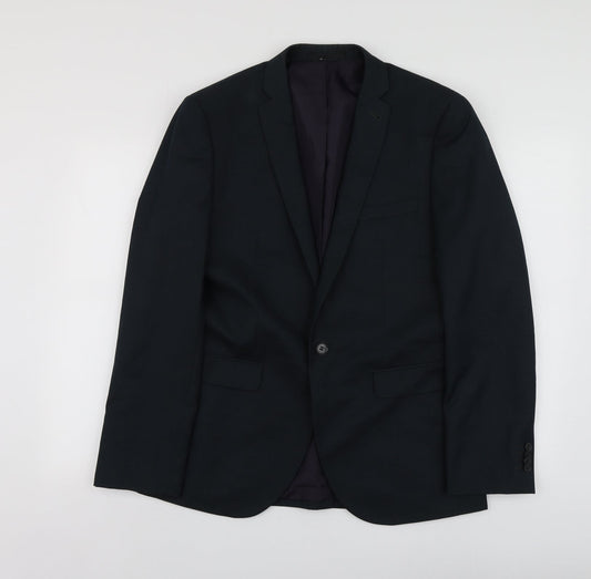 Taylor & Wright Mens Blue  Polyester Jacket Suit Jacket Size 40