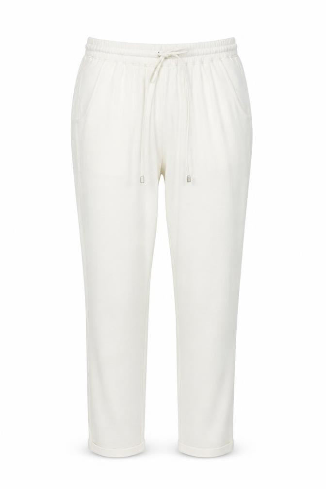 Glamorous Womens White  Polyester Harem Trousers Size 8 L31 in Regular Drawstring