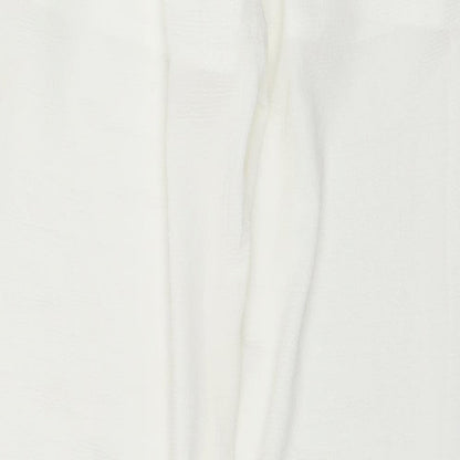 Glamorous Womens White  Polyester Harem Trousers Size 8 L31 in Regular Drawstring