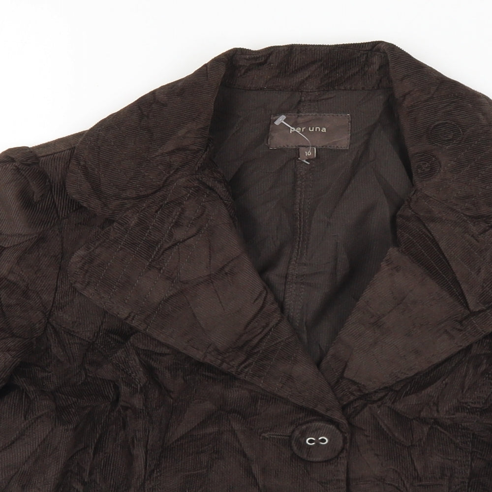 Marks and Spencer Womens Brown   Jacket  Size 10  Button