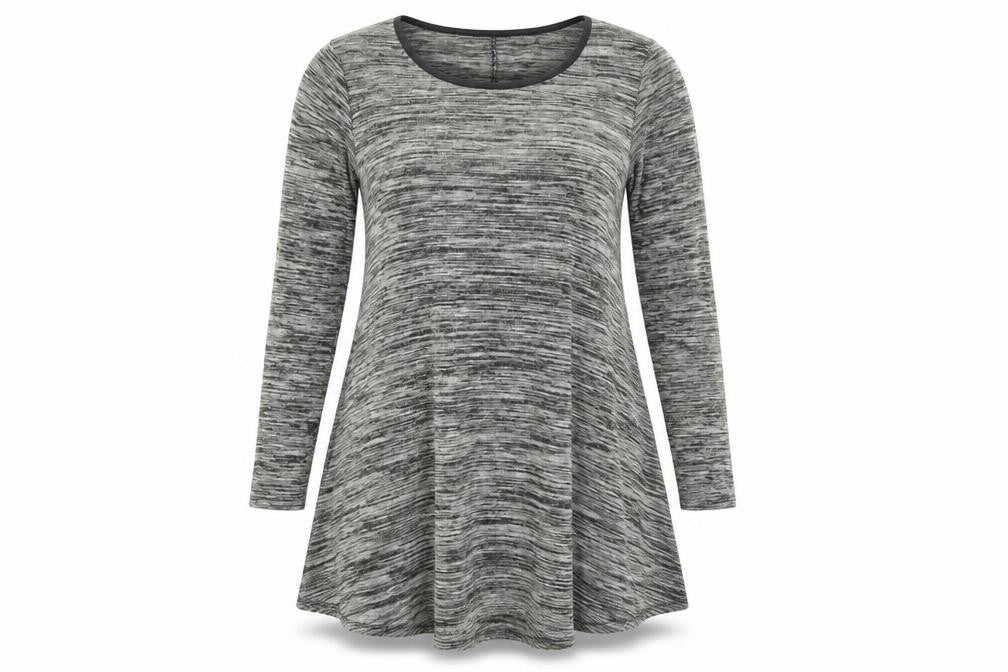 Cameo Womens Grey Round Neck  Polyester Tunic Jumper Size 10