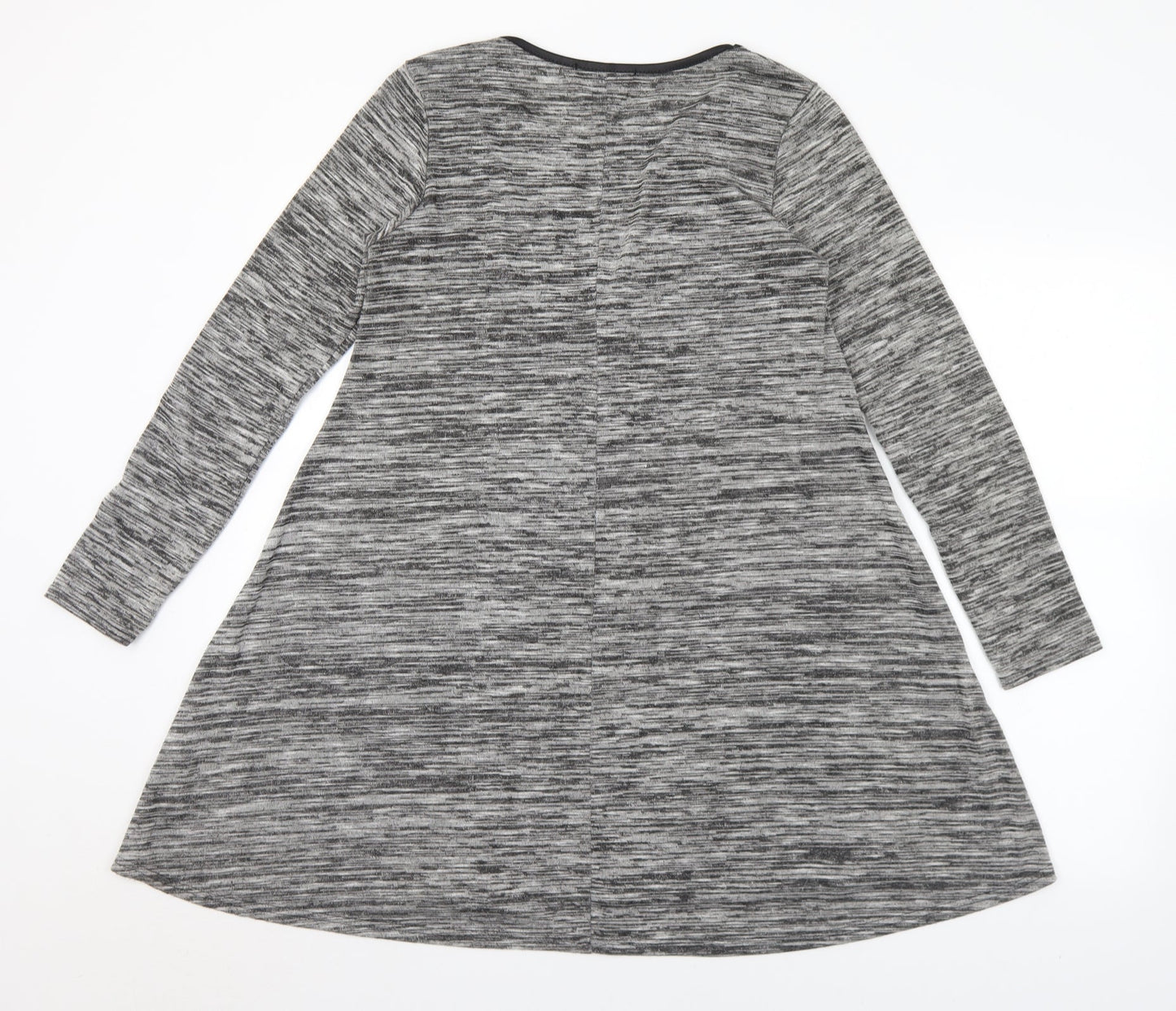 Cameo Womens Grey Round Neck  Polyester Tunic Jumper Size 10