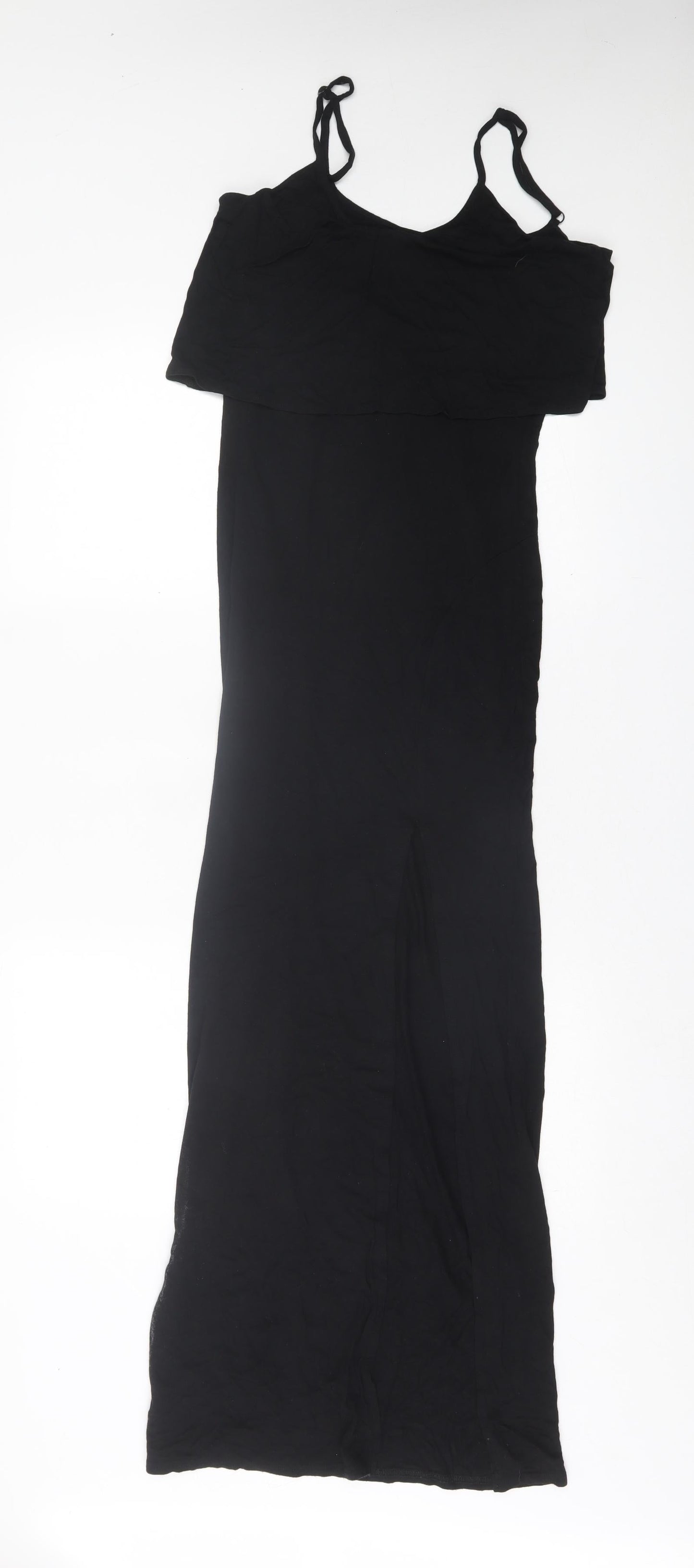 Love Womens Black  Viscose A-Line  Size M  Square Neck Pullover
