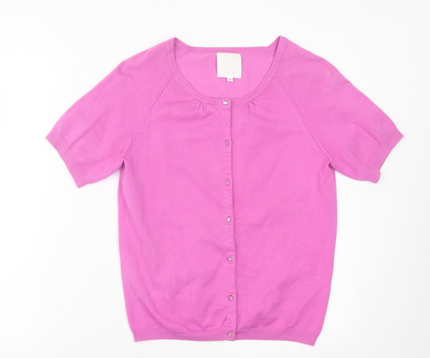 In Wear Womens Pink Crew Neck  Viscose Cardigan Jumper Size M
