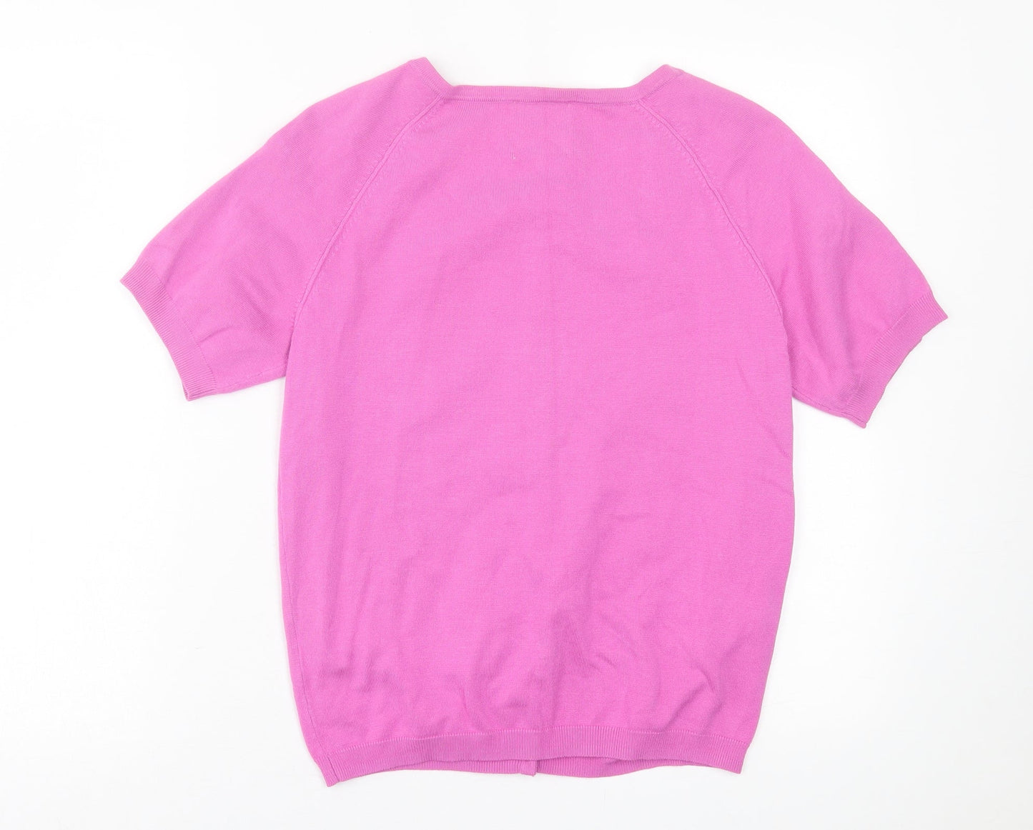 In Wear Womens Pink Crew Neck  Viscose Cardigan Jumper Size M