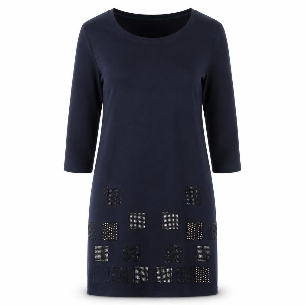 Free Still Womens Blue  Cotton A-Line  Size S  Crew Neck Pullover