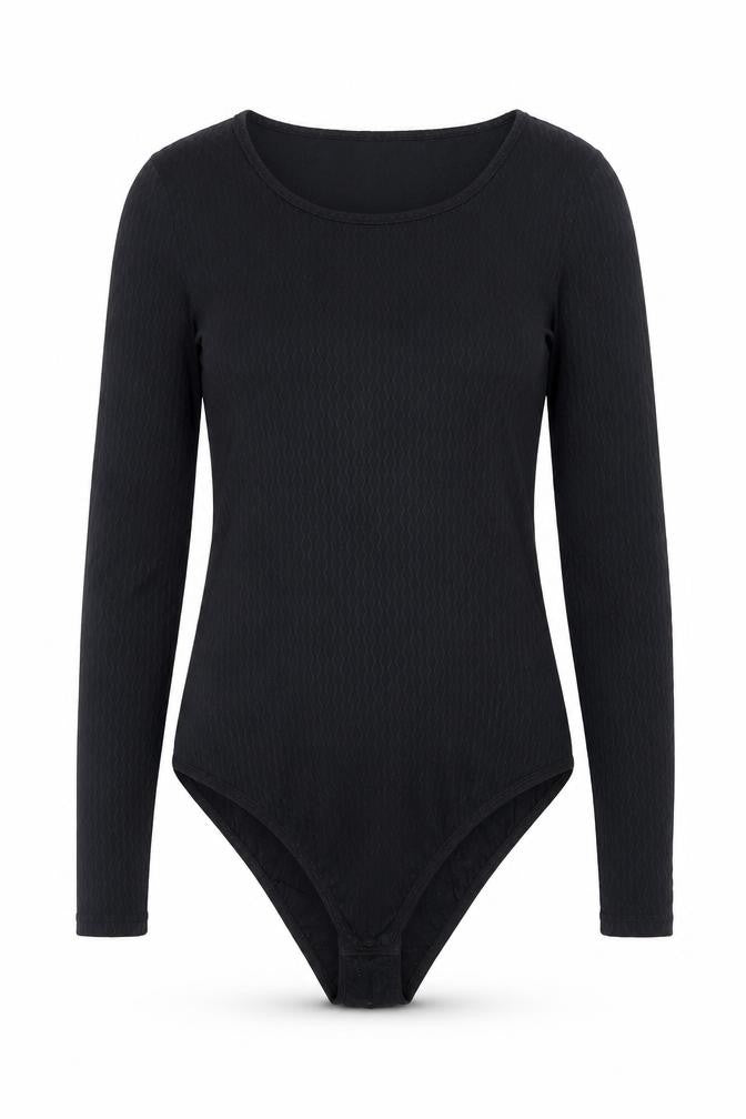 St.Micheal Womens Black  Nylon Bodysuit One-Piece Size 12  Button
