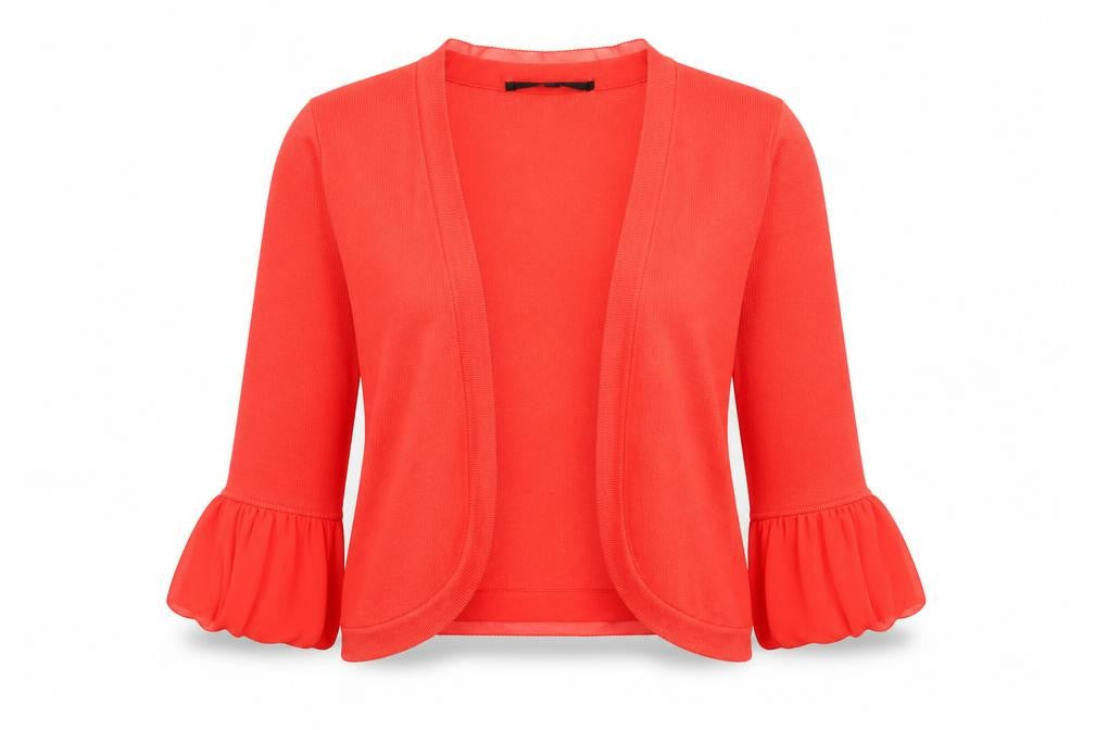 Coast Womens Orange V-Neck  Viscose Cardigan Jumper Size XS