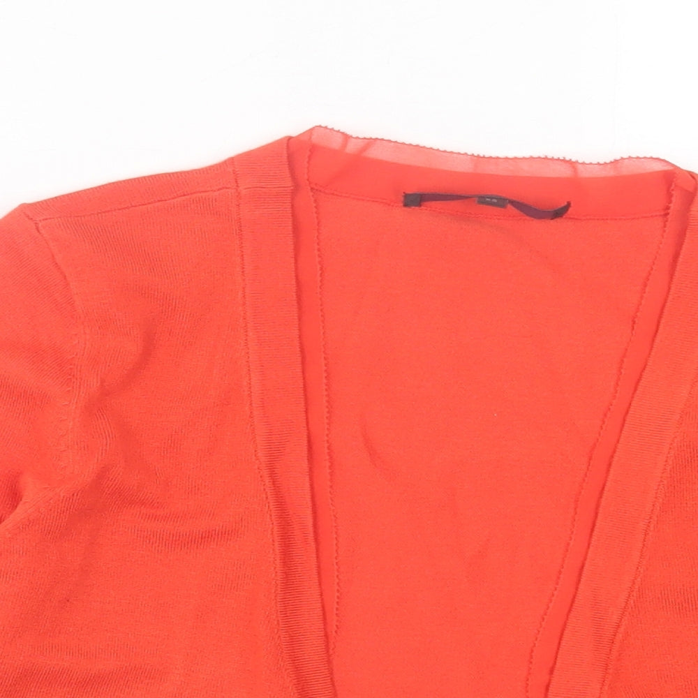 Coast Womens Orange V-Neck  Viscose Cardigan Jumper Size XS