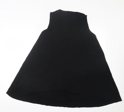 ASOS Womens Black  Viscose A-Line  Size 12  Crew Neck Pullover