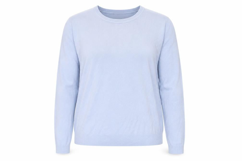 Marks & Spencer Womens Blue Crew Neck  Acrylic Pullover Jumper Size 14